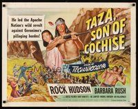 2c422 TAZA SON OF COCHISE style A 1/2sh '54 Rock Hudson as Native American, Barbara Rush!