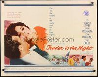 2c426 TENDER IS THE NIGHT 1/2sh '61 romantic close up of Jennifer Jones & Jason Robards Jr.!