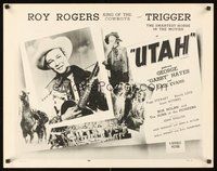 2c475 UTAH 1/2sh R54 close up of Roy Rogers with guitar + Dale Evans & Gabby Hayes!