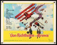 2c484 VON RICHTHOFEN & BROWN 1/2sh '71 cool artwork of WWI airplanes in dogfight!