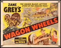2c486 WAGON WHEELS 1/2sh R51 Randolph Scott, Gail Patrick, Zane Grey's story of the Oregon Trail!
