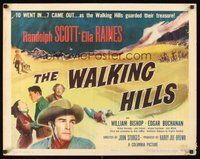 2c489 WALKING HILLS style A 1/2sh '49 Randolph Scott, Ella Raines, directed by John Sturges!