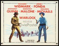 2c493 WARLOCK 1/2sh '59 full-length cowboys Henry Fonda & Richard Widmark!