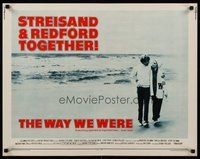 2c496 WAY WE WERE int'l 1/2sh '73 Barbra Streisand & Robert Redford walk on the beach!