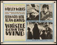 2c501 WHISTLE DOWN THE WIND 1/2sh '62 today's hottest young star Hayley Mills, Bernard Lee!