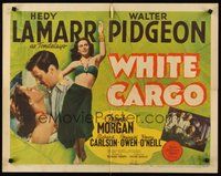 2c502 WHITE CARGO 1/2sh '42 great full-length art of sexy Hedy Lamarr as Tondelayo!
