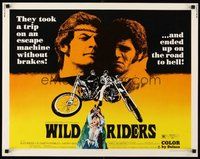 2c509 WILD RIDERS 1/2sh '71 Alex Rocco & Arell Blanton, bikers on the road to Hell!