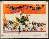 2c522 WONDERS OF ALADDIN 1/2sh '61 Mario Bava's Le Meraviglie di Aladino, art of Donald O'Connor!
