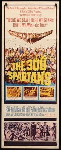 2d008 300 SPARTANS insert '62 Richard Egan, the mighty battle of Thermopylae!