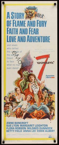 2d012 7 WOMEN insert '66 directed by John Ford, Anne Bancroft, Sue Lyon, art of top stars!
