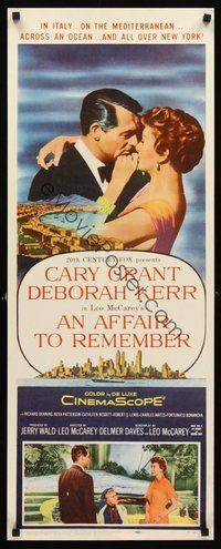 2d017 AFFAIR TO REMEMBER insert '57 romantic close-up art of Cary Grant about to kiss Deborah Kerr!