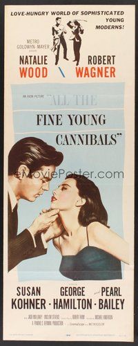 2d021 ALL THE FINE YOUNG CANNIBALS insert '60 art of Robert Wagner about to kiss sexy Natalie Wood!