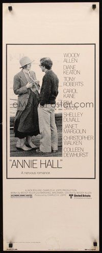 2d028 ANNIE HALL insert '77 full-length Woody Allen & Diane Keaton, a nervous romance!