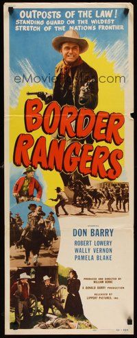 2d073 BORDER RANGERS insert '50 Don 'Red' Barry, Robert Lowery, a last stand for justice!