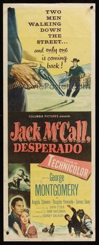 2d220 JACK McCALL DESPERADO insert '53 George Montgomery's gun was quick & his cause was just!