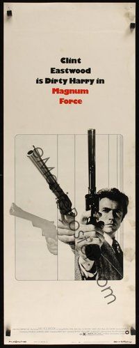 2d267 MAGNUM FORCE insert '73 Clint Eastwood is Dirty Harry pointing his huge gun!