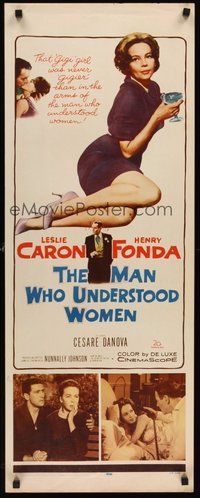 2d282 MAN WHO UNDERSTOOD WOMEN insert '59 Henry Fonda, super sexy full-length Leslie Caron!