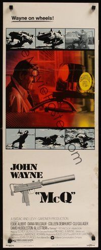 2d296 McQ insert '74 John Sturges, John Wayne is a busted cop with an unlicensed gun!