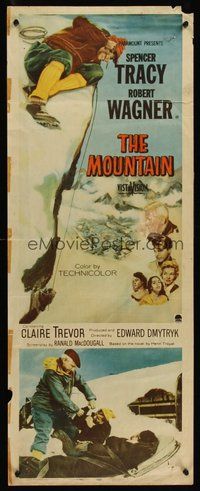 2d309 MOUNTAIN insert '56 mountain climber Spencer Tracy, Robert Wagner, Claire Trevor!