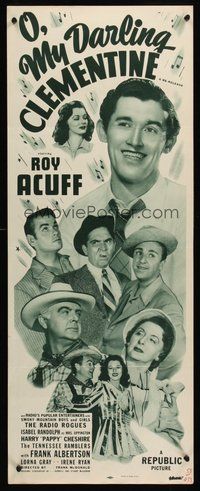 2d343 O MY DARLING CLEMENTINE insert R49 Roy Acuff & radio's most popular entertainers!