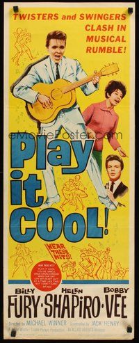 2d380 PLAY IT COOL insert '63 Michael Winner directed, great image of rockin' Bobby Vee!