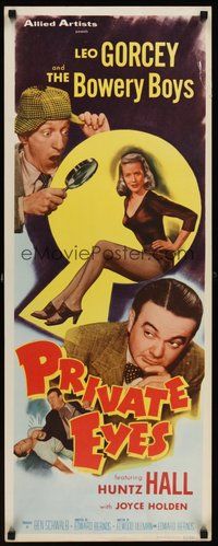2d392 PRIVATE EYES insert '53 Leo Gorcey & The Bowery Boys are detectives, sexy Joyce Holden!