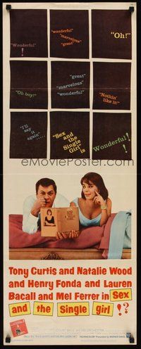 2d499 SEX & THE SINGLE GIRL insert '65 great image of Tony Curtis & sexiest Natalie Wood!