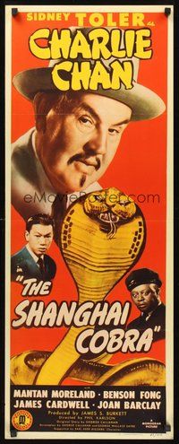 2d503 SHANGHAI COBRA insert '45 Sidney Toler as Charlie Chan, Mantan Moreland, Benson Fong!