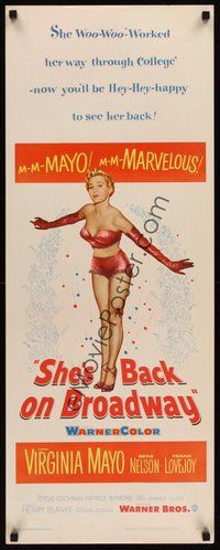 2d505 SHE'S BACK ON BROADWAY insert '53 full-length sexy Virginia Mayo in skimpy outfit!