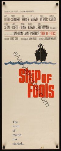 2d510 SHIP OF FOOLS insert '65 Stanley Kramer's movie based on Katharine Anne Porter's book!