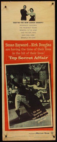 2d654 TOP SECRET AFFAIR insert '57 Susan Hayward tames toughest General Kirk Douglas!