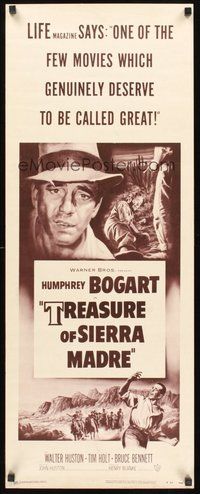 2d669 TREASURE OF THE SIERRA MADRE insert R53 Humphrey Bogart, Tim Holt & Walter Huston!