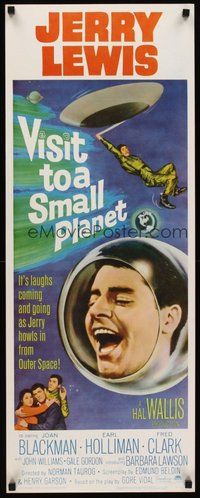 2d707 VISIT TO A SMALL PLANET insert R66 wacky alien Jerry Lewis saucers down to Earth from space!