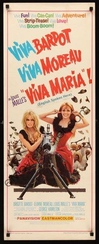 2d709 VIVA MARIA insert '66 Louis Malle, sexiest French babes Brigitte Bardot & Jeanne Moreau!