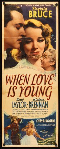 2d738 WHEN LOVE IS YOUNG insert '37 glamorous Virginia Bruce, Kent Taylor, Brennan & scarecrow!