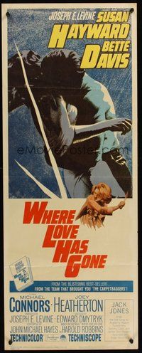 2d739 WHERE LOVE HAS GONE insert '64 Susan Hayward, Bette Davis, trashy Harold Robbins!