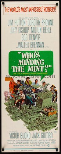 2d748 WHO'S MINDING THE MINT insert '67 great wacky art of entire cast by Norman Maurer!