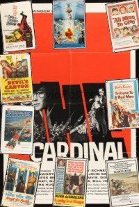 2e002 LOT OF 83 FOLDED ONE-SHEETS '52 - '87 Cardinal, Kings Go Forth, Lady in a Cage & more!