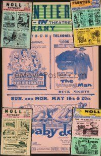 2e059 LOT OF 5 LOCAL THEATER WINDOW CARDS '60s what played the whole week at each theater!