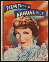 2e074 FILM PICTORIAL ANNUAL 1937 English hardcover book '37 Claudette Colbert plus all top stars!