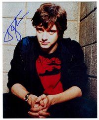 2e288 TOPHER GRACE signed color 8x10 REPRO still '01 great close portrait with hands clasped!