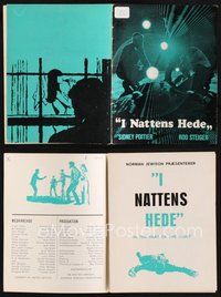 2e351 IN THE HEAT OF THE NIGHT Danish program '68 Sidney Poitier, Steiger, Oates, different images!