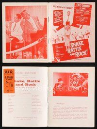 2e364 SHAKE, RATTLE & ROCK Danish program '57 Fats Domino, rock & roll, different images!
