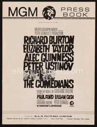 2e149 COMEDIANS English pressbook '68 Richard Burton, Elizabeth Taylor, Alec Guinness & Ustinov