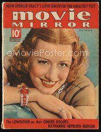 2e126 MOVIE MIRROR magazine October 1937 portrait of beautiful Irene Dunne by George Hurrell!