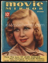 2e125 MOVIE MIRROR magazine September 1937 portrait of pretty Ginger Rogers by James Doolittle!