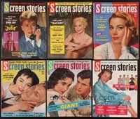 2e037 LOT OF 11 SCREEN STORIES MAGAZINES '56 Liz Taylor, Janet Leigh, Doris Day & many more!
