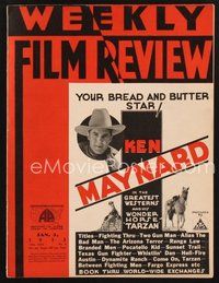 2e104 WEEKLY FILM REVIEW exhibitor magazine Jan 5, 1933 Ken Maynard is your bread & butter star!
