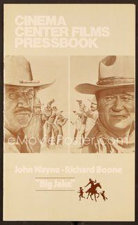 2e144 BIG JAKE pressbook '71 Richard Boone wanted gold but John Wayne gave him lead instead!
