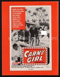 2e148 CARNY GIRL pressbook '70 behind the scenes with wild girls of the midway skin shows!